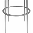 Meridian Furniture Tyson Brushed Silver Iron Barstool