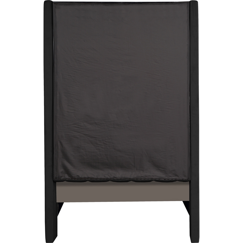 Meridian Furniture Fritz Black Velvet Twin Bed