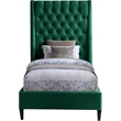 Meridian Furniture Fritz Green Velvet Twin Bed