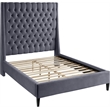 Meridian Furniture Fritz Gray Velvet Full Bed
