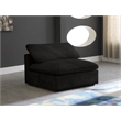 Meridian Furniture Cozy Black Velvet Modular Armless Chair