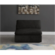 Meridian Furniture Cozy Black Velvet Modular Armless Chair