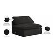 Meridian Furniture Cozy Black Velvet Modular Armless Chair