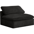 Meridian Furniture Cozy Black Velvet Modular Armless Chair
