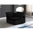 Meridian Furniture Cozy Black Velvet Modular Corner Chair