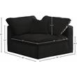 Meridian Furniture Cozy Black Velvet Modular Corner Chair
