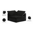 Meridian Furniture Cozy Black Velvet Modular Corner Chair