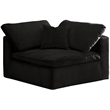 Meridian Furniture Cozy Black Velvet Modular Corner Chair
