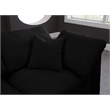 Meridian Furniture Cozy Black Velvet Modular 3 Piece Armless Sofa