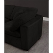 Meridian Furniture Cozy Black Velvet Modular 3 Piece Sofa