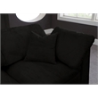 Meridian Furniture Cozy Black Velvet Modular 3 Piece Sofa