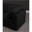 Meridian Furniture Cozy Black Velvet Modular Armless Loveseat