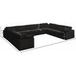 Meridian Furniture Cozy Black Velvet Modular Sectional