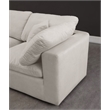 Meridian Furniture Cozy Cream Velvet Modular Armless Loveseat