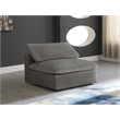 Meridian Furniture Cozy Gray Velvet Modular Armless Chair