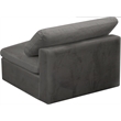 Meridian Furniture Cozy Gray Velvet Modular Armless Chair