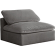 Meridian Furniture Cozy Gray Velvet Modular Armless Chair