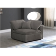 Meridian Furniture Cozy Gray Velvet Modular Corner Chair