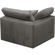 Meridian Furniture Cozy Gray Velvet Modular Corner Chair
