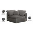 Meridian Furniture Cozy Gray Velvet Modular Corner Chair