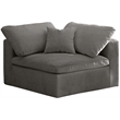Meridian Furniture Cozy Gray Velvet Modular Corner Chair