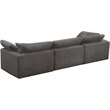Meridian Furniture Cozy Gray Velvet Modular 3 Piece Sofa