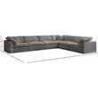 Meridian Furniture Cozy Gray Velvet Modular Sectional