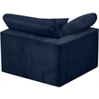 Meridian Furniture Cozy Navy Velvet Modular Corner Chair