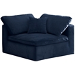 Meridian Furniture Cozy Navy Velvet Modular Corner Chair
