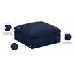 Meridian Furniture Cozy Navy Velvet Modular Ottoman