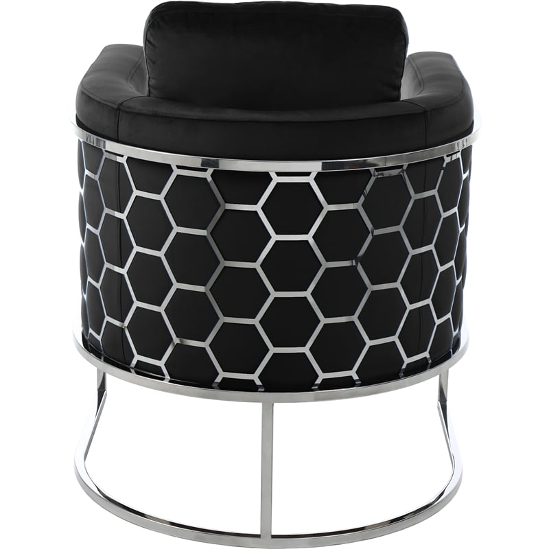Meridian Furniture Casa Black Velvet Upholstereded Chair