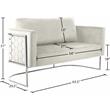 Meridian Furniture Casa Cream Velvet Upholstereded Loveseat