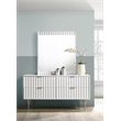 Meridian Furniture Modernist White Medium Gloss Finished Mirror