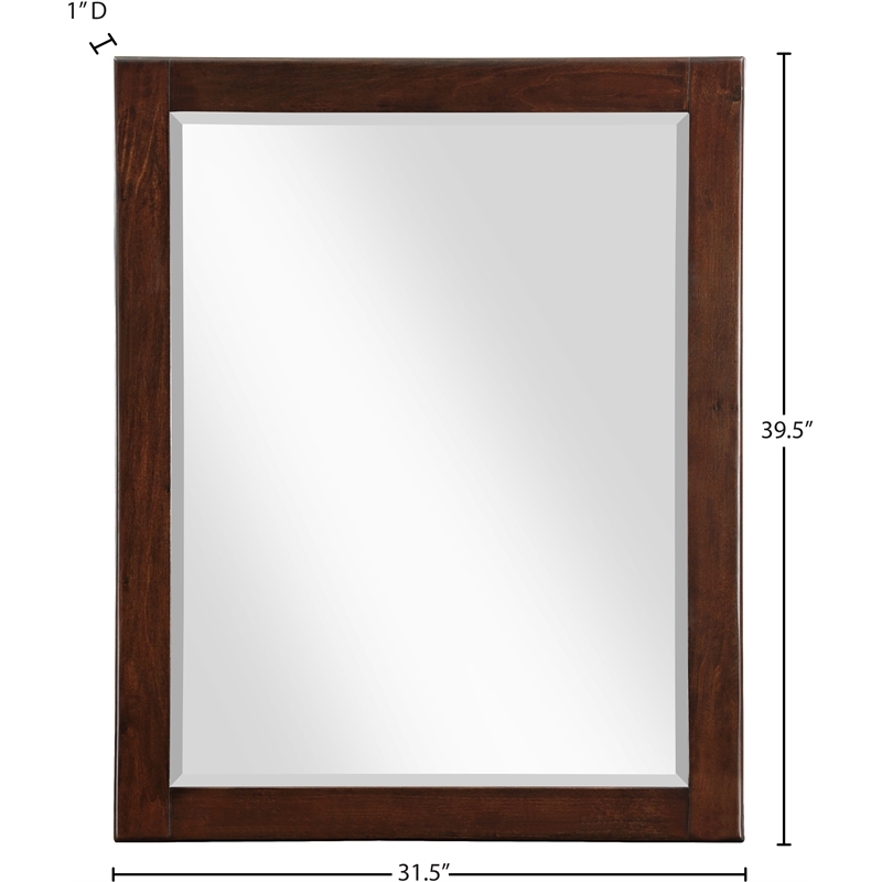 Meridian Furniture Maxine Mirror in Dark Cherry Finish