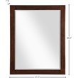 Meridian Furniture Maxine Mirror in Dark Cherry Finish