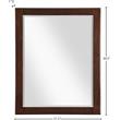 Meridian Furniture Maxine Mirror in Dark Cherry Finish