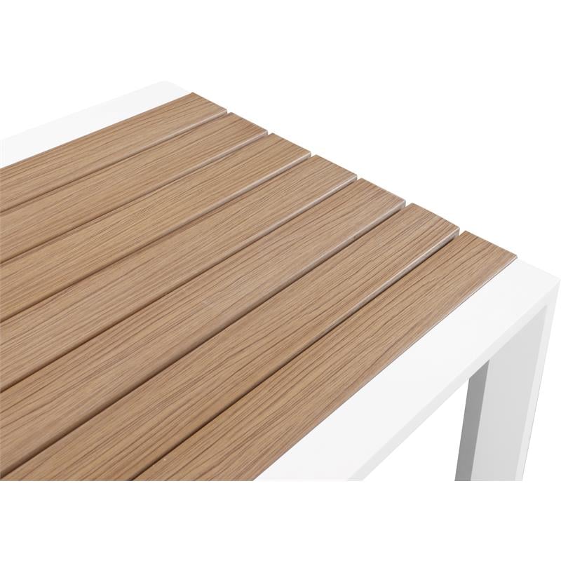 Meridian Furniture Nizuc Brown Wood Outdoor Patio Rectangle Bar Table