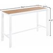 Meridian Furniture Nizuc Brown Wood Outdoor Patio Rectangle Bar Table