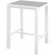 Meridian Furniture Nizuc Grey Wood Outdoor Patio Square Bar Table