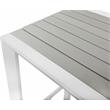 Meridian Furniture Nizuc Grey Wood Outdoor Patio Square Bar Table