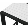 Meridian Furniture Nizuc White Wood Outdoor Patio Rectangle Bar Table