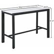 Meridian Furniture Nizuc White Wood Outdoor Patio Rectangle Bar Table