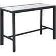 Meridian Furniture Nizuc White Wood Outdoor Patio Rectangle Bar Table