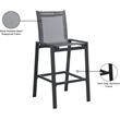 Meridian Furniture Nizuc Black Outdoor Patio Mesh Barstool (Set of 2)