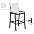 Meridian Furniture Nizuc White Outdoor Patio Mesh Barstool (Set of 2)