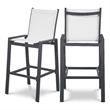 Meridian Furniture Nizuc White Outdoor Patio Mesh Barstool (Set of 2)