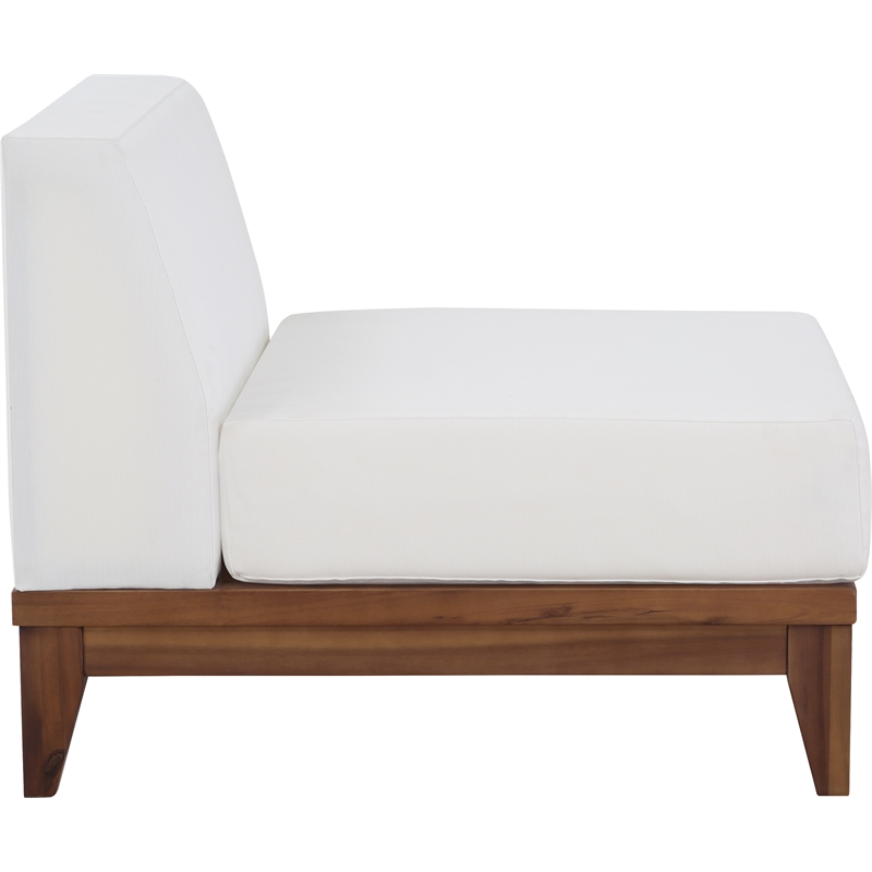 Meridian Furniture Rio Off White Water Resisting Armless Chair