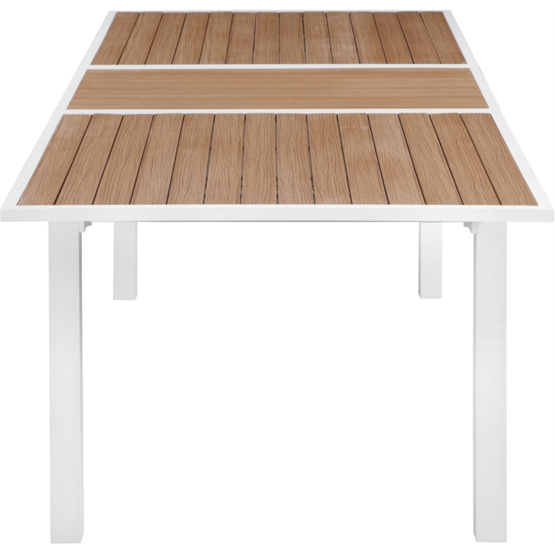 Meridian Furniture Nizuc Brown Wood Outdoor Patio Extendable Dining Table