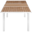 Meridian Furniture Nizuc Brown Wood Outdoor Patio Extendable Dining Table