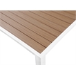 Meridian Furniture Nizuc Brown Wood Outdoor Patio Extendable Dining Table